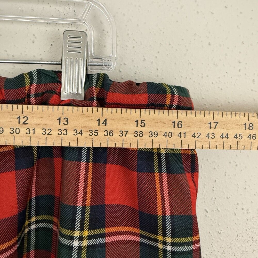 J Crew Tiered Tartan Maxi Skirt Sz Large Wool Blend Holiday Plaid H2488 - Picture 7 of 10